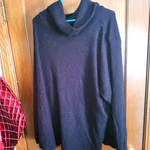 All black turtle neck sweatshirt. 4×, St. John's Bay